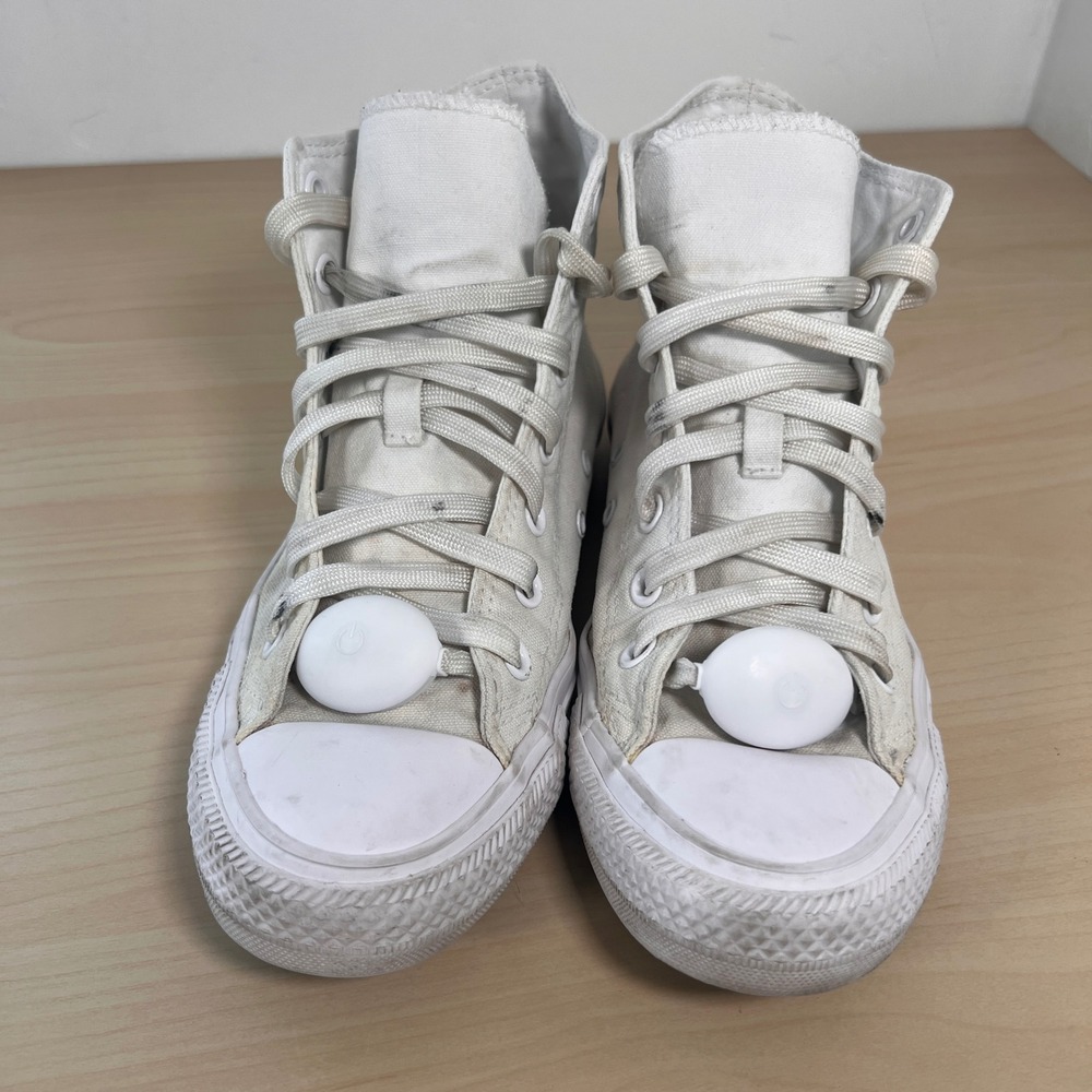 Converse Chuck Taylor All Star Women 8 White High Top LED Light Up Laces - Picture 3 of 9